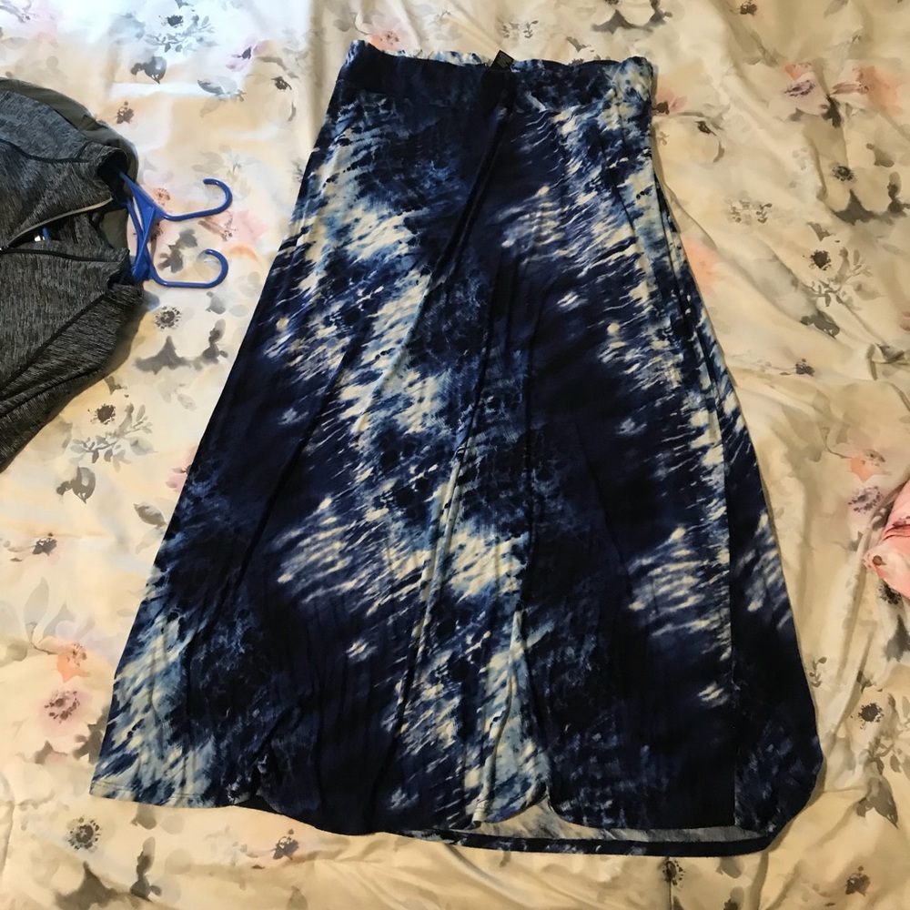 Roz & Ali Plus Size Tie Dye Maxi Skirt Dress Barn